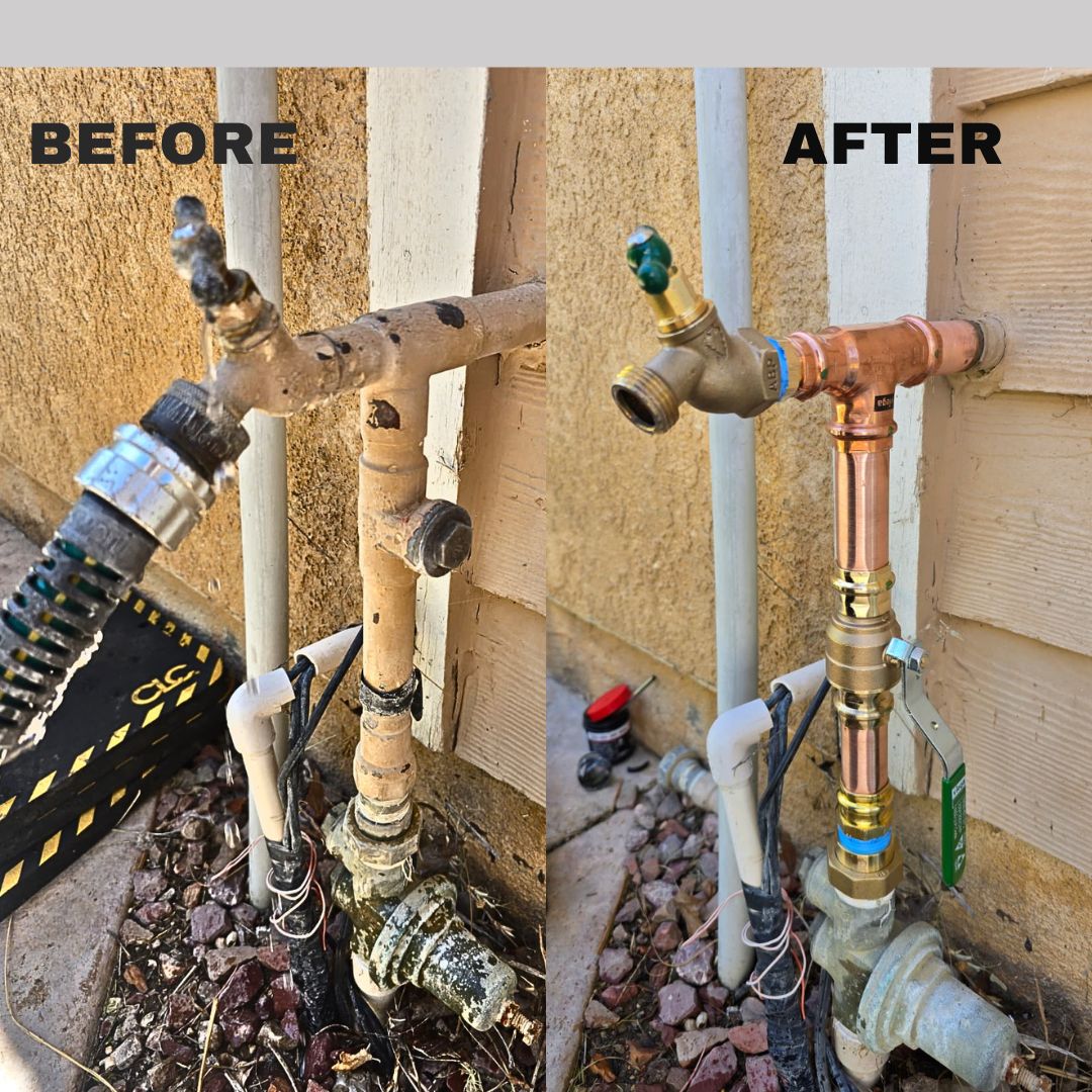water shutoff valve San Fernando Valley replacement before and after